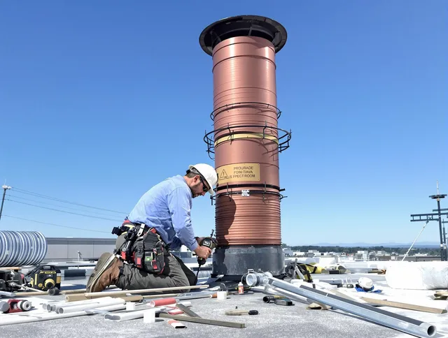Installed chimney liner by Sarasota Chimney Sweep in Sarasota, FL