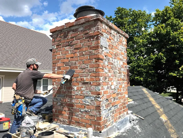 Completed chimney rebuild by Sarasota Chimney Sweep in Sarasota, FL