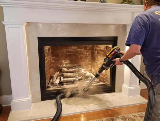Fireplace cleaning performed by Sarasota Chimney Sweep in Sarasota, FL